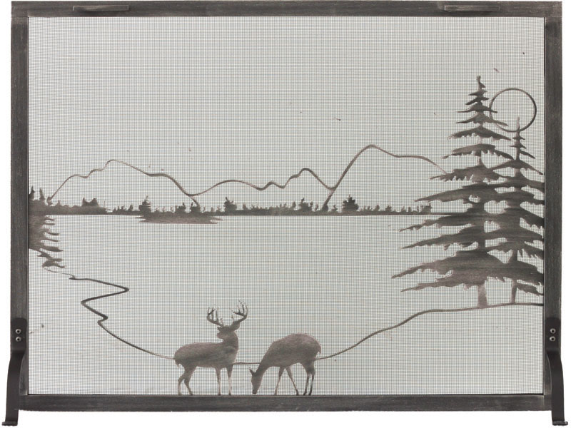 Stoll Industries Whitetail Scene Fire Screen