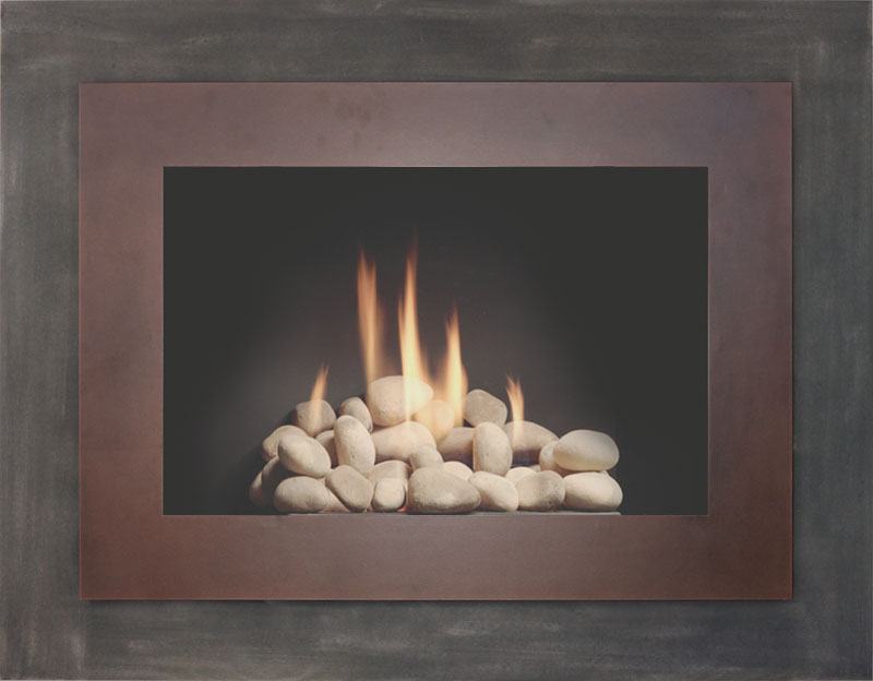 manhattan burnished bronze oil rubber fireplace frame