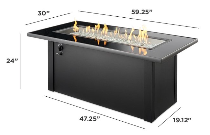 Gas Fire Pit Table Dimensions