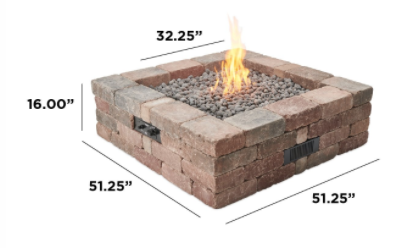 Block Kit Fire Pit Table Luxury Outdoor Living Space